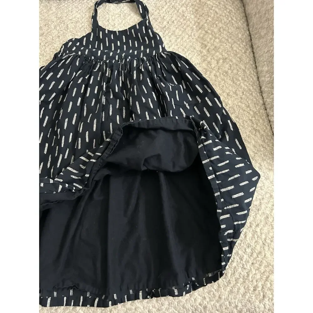 Old Navy Girls Navy Blue Geometric Halter Sundress Dress 3T Summer
